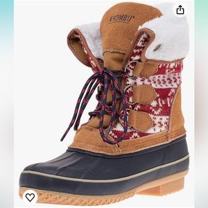 KHOMBU Maya Waterproof Snow Boots Red Blue - USED